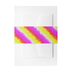 Cintas Para Invitaciones Rayas de arco iris rosado de Artdeco