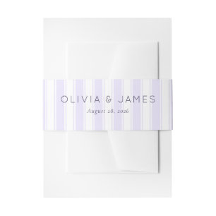 Cintas Para Invitaciones Rayas de lavanda elegantes
