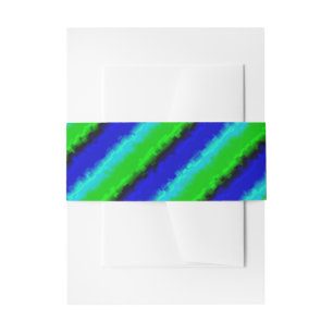 Cintas Para Invitaciones Rayas de vidrio roto azul verdoso