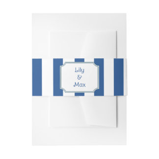 Cintas Para Invitaciones Rayas Náuticas - Invitación de boda