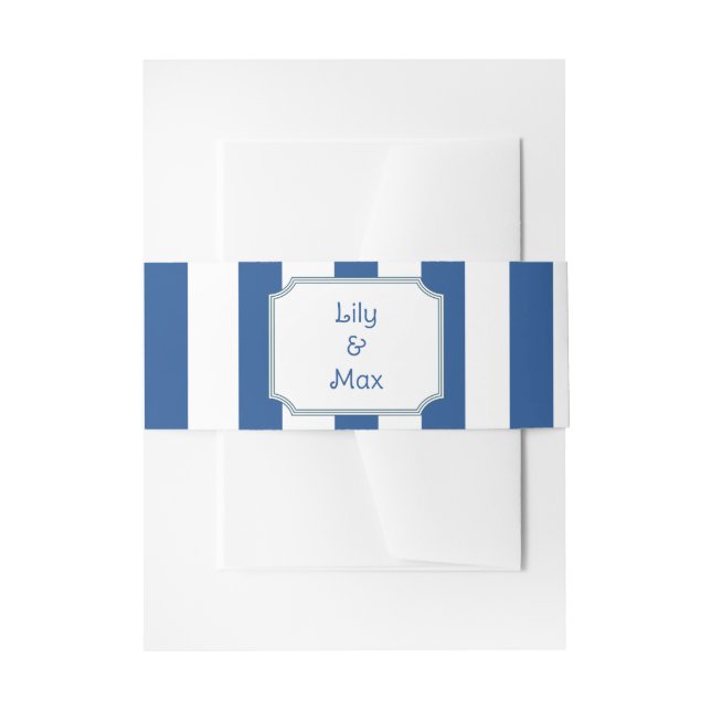 Cintas Para Invitaciones Rayas Náuticas - Invitación de boda (Anverso Ejemplo)