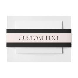 Cintas Para Invitaciones Rayo Rubor rosa claro y texto editable elegante