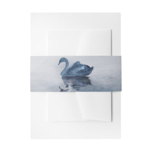 Cintas Para Invitaciones Reflexiones polvorientas Moody Dusty Blue Swan e