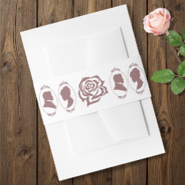 Cintas Para Invitaciones Regency Bridgerton Pink Roses Cameos