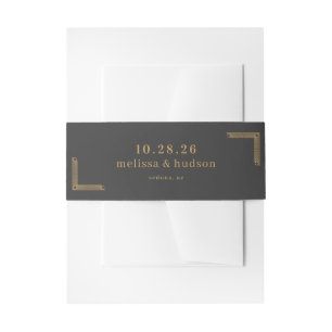 Cintas Para Invitaciones Reglas Negras Sofisticadas Vintage