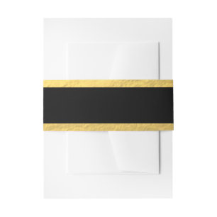 Cintas Para Invitaciones Relieve metalizado dorado elegante de las rayas