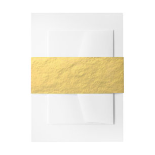 Cintas Para Invitaciones Relieve metalizado dorado elegante impreso