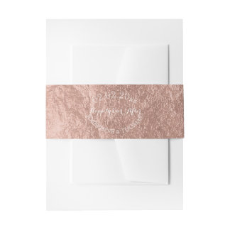 Cintas Para Invitaciones Relieve metalizado dorado Rosa PixDezines Faux