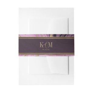 Cintas Para Invitaciones Resumen Agate Boda Mauve ID827