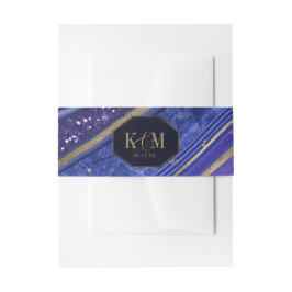 Cintas Para Invitaciones Resumen Agate Boda Midnight ID827