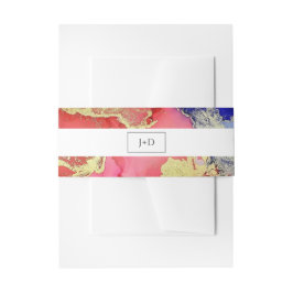 Cintas Para Invitaciones Resumen de rojo rubí con Boda morado y dorado