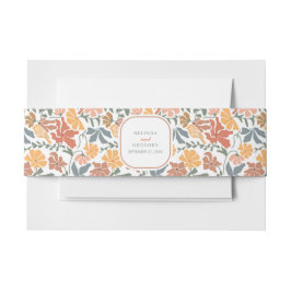 Cintas Para Invitaciones Resumen Floral y pájaros Boda moderno de mediados