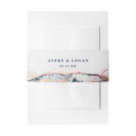 Cintas Para Invitaciones Resumen moderno Boda de Borgoña y Azul marino