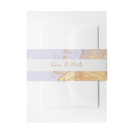 Cintas Para Invitaciones Resumen Purple y Golden de lujo