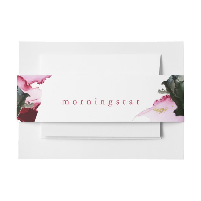 Cintas Para Invitaciones Resumen verde de Crimson y Spruce (Anverso Ejemplo)