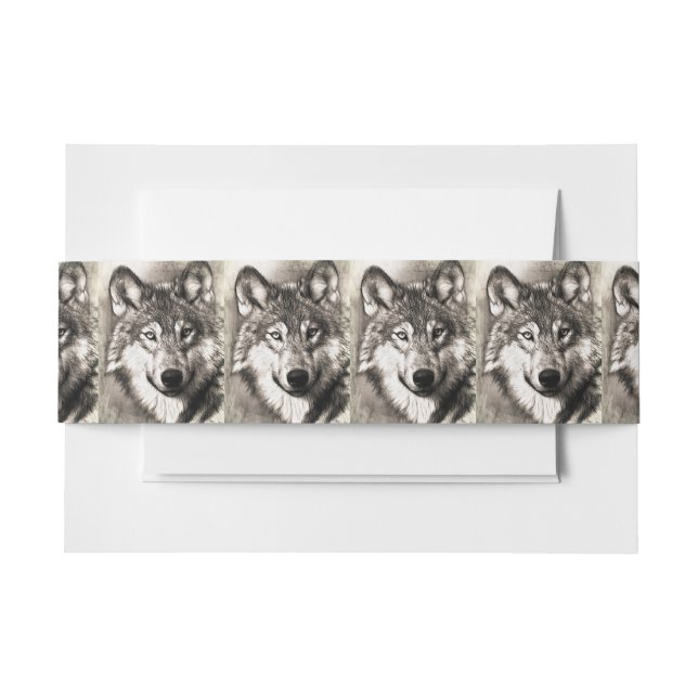 Cintas Para Invitaciones Retrato de Wolf (Anverso Ejemplo)