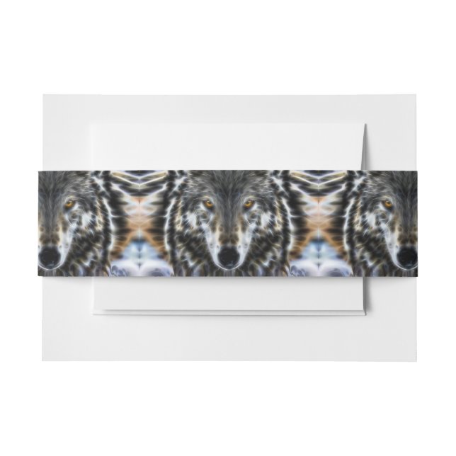 Cintas Para Invitaciones Retrato Inspirador de Wolf Woodland (Anverso Ejemplo)