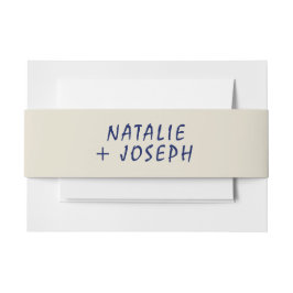Cintas Para Invitaciones Retro Hand Written Bold Moderne Bright Boda