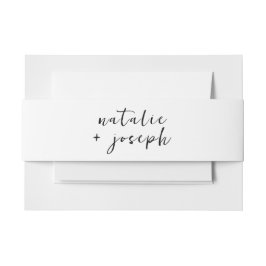 Cintas Para Invitaciones Retro Hand Written Modern Bold Calligraphy Boda