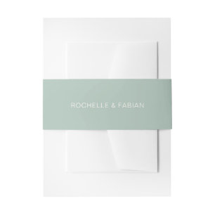 Cintas Para Invitaciones Rochelle Green Modern Contemporáneo Elegante Boda