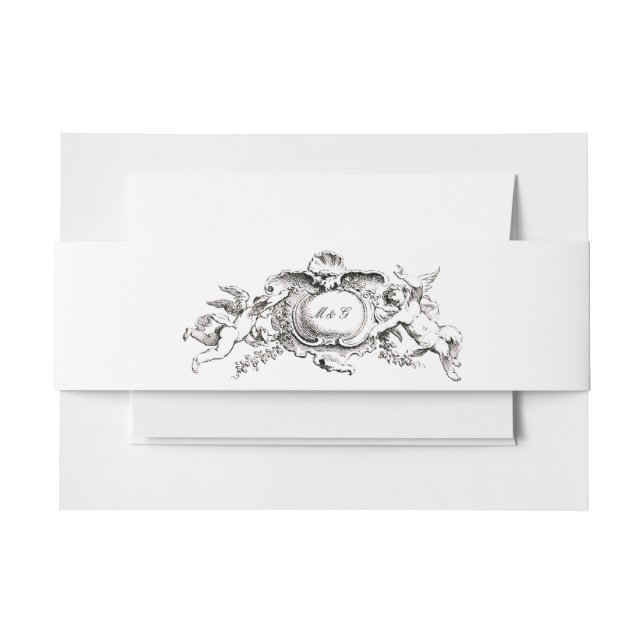 Cintas Para Invitaciones Rococo barroco francés vintage (Anverso Ejemplo)