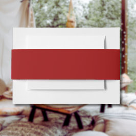Cintas Para Invitaciones Rojo Carmesí Color Sólido | Clásico | Elegante