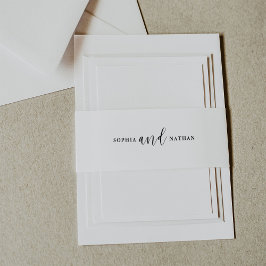 Cintas Para Invitaciones Romance elegante | Blanco y negro