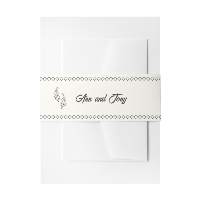 Cintas Para Invitaciones Romance Moderno del Desierto Bohemo | (Anverso Ejemplo)