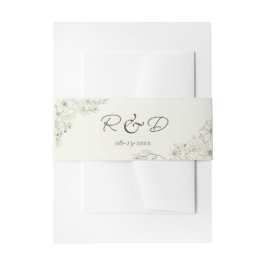 Cintas Para Invitaciones Romantic Botanical Wedding