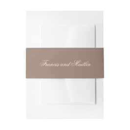 Cintas Para Invitaciones Romantic Brown Elegant Wedding