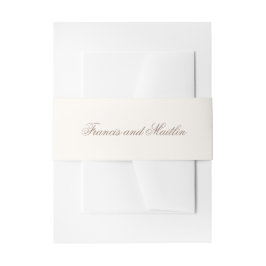 Cintas Para Invitaciones Romantic Brown Elegant Wedding