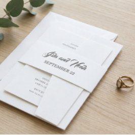 Cintas Para Invitaciones Romantic Calligraphy | Flourish Wedding