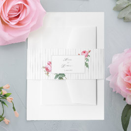 Cintas Para Invitaciones Romantic Chic French Rose Botanical Wedding