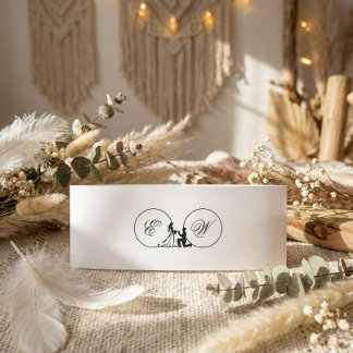Cintas Para Invitaciones Romantic Monochrome Silhouette