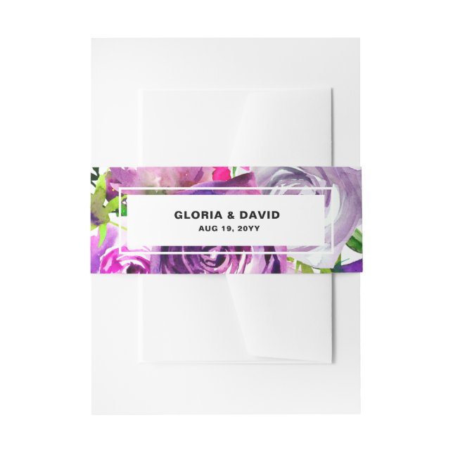 Cintas Para Invitaciones Romántica banda de la banda del vientre de la invi (Anverso Ejemplo)