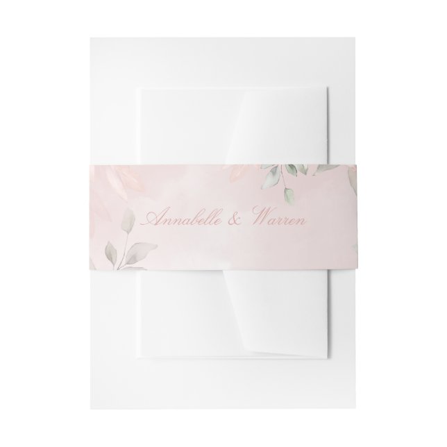 Cintas Para Invitaciones Romántico Boda de Rosas de Rubor Pink Secret Garde (Anverso Ejemplo)