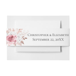 Cintas Para Invitaciones Rosa Blanco Rosa Dorado Floral Elegante Boda