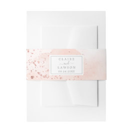 Cintas Para Invitaciones Rosa Boda de acuarela dorada