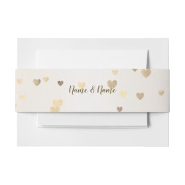 Cintas Para Invitaciones Rosa Boda de Invierno Novia Corazones brillantes d