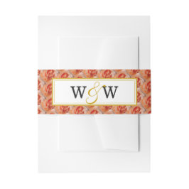Cintas Para Invitaciones ROSA CORAL Elegante BODA floral cristiano