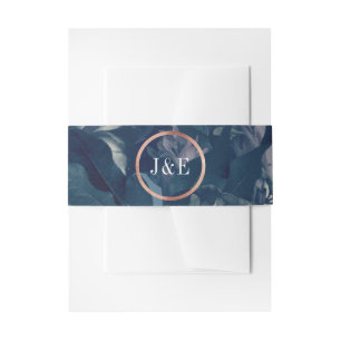 Cintas Para Invitaciones Rosa de la Marina Gold Bouquet Boda