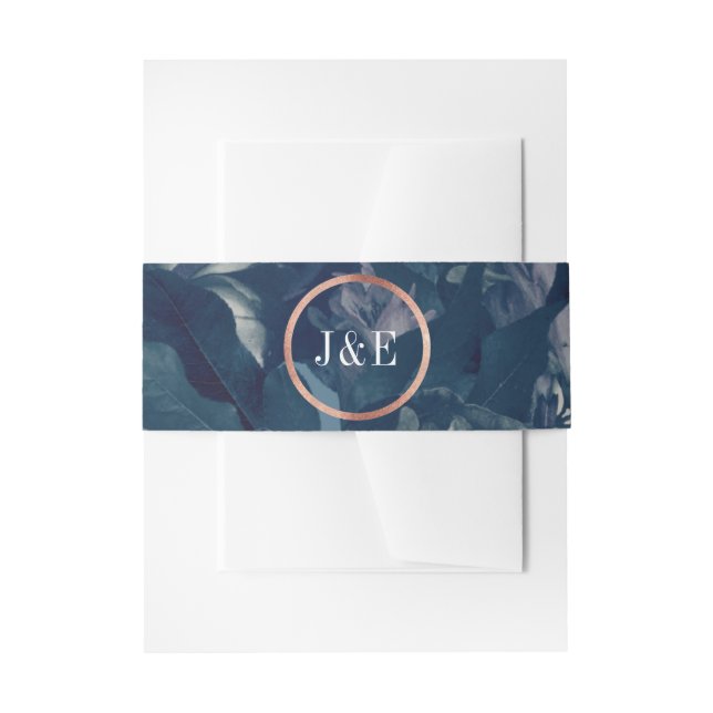 Cintas Para Invitaciones Rosa de la Marina Gold Bouquet Boda (Anverso Ejemplo)