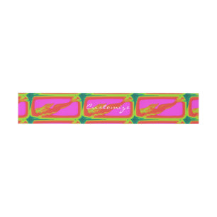 Cintas Para Invitaciones rosa de las sirenas rojas nadadas