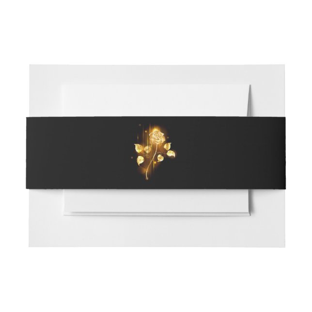 Cintas Para Invitaciones Rosa de oro (rosa de oro) (Anverso Ejemplo)