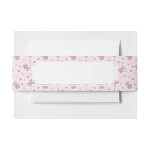 Cintas Para Invitaciones Rosa del fondo de los osos de peluche