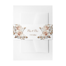 Cintas Para Invitaciones Rosa Dorado Rubor Rosa 3D Rosas Tus Nombres Boda