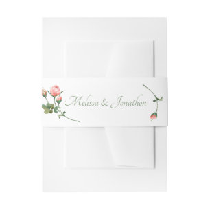 Cintas Para Invitaciones Rosa Elegante Boda con Rubor