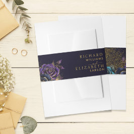 Cintas Para Invitaciones Rosa gótico oscuro Boda Purpurina