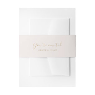 Cintas Para Invitaciones Rosa palo Boda monogramado de pareja
