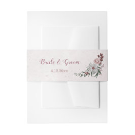 Cintas Para Invitaciones rosa romántico rosa, blanco y canela boda